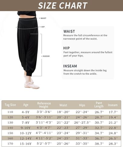 Kids Modal Harem Pants Loose Breathable Trousers for Ballet, Daily Wear(Little/Big Girls/Boys) in Saudi Arabia