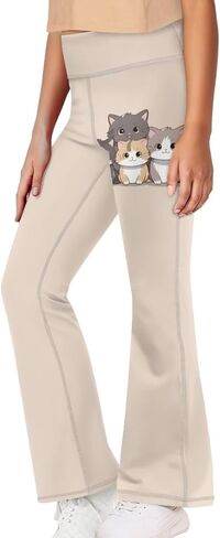 Girls Flare Leggings Butt Lift Wide Leg Pants Kids Clothes in Saudi Arabia