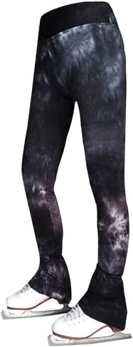 Professional Ice Figure Skating Training Suit Children's Skating Tie Dye Pants Black in Saudi Arabia