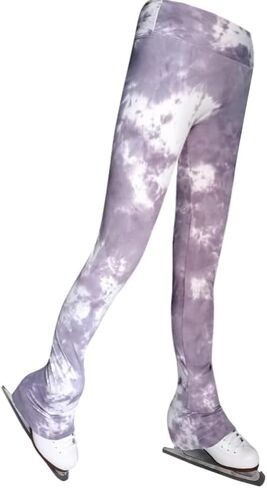 Professional Ice Figure Skating Training Suit Children's Skating Tie Dye Pants Black in Saudi Arabia