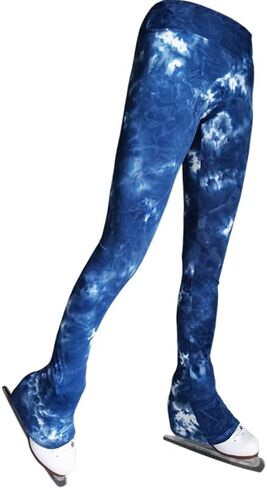 Professional Ice Figure Skating Training Suit Children's Skating Tie Dye Pants Black in Saudi Arabia