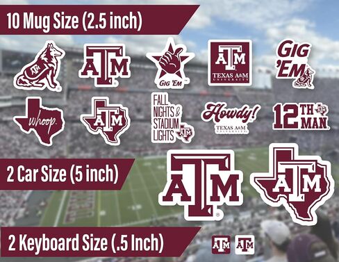 Virginia Tech Merch Stickers Decals VT Gifts Hokies Car Water Bottle 14 Pcs in Kuwait