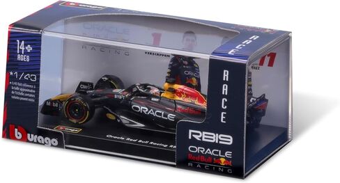 Bburago 1:43 Race Oracle Red Bull Racing RB19 (2023) w/Driver - Verstappen #1 in Saudi Arabia