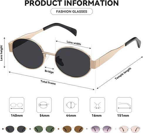 Retro Oval Sunglasses - Sunglasses for women,Fashion Sunglasses,Classic Shades UV400 Protection, 2 Pack Sunglasses in Saudi Arabia