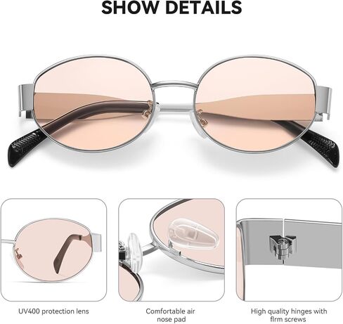 Retro Oval Sunglasses - Sunglasses for women,Fashion Sunglasses,Classic Shades UV400 Protection, 2 Pack Sunglasses in Saudi Arabia