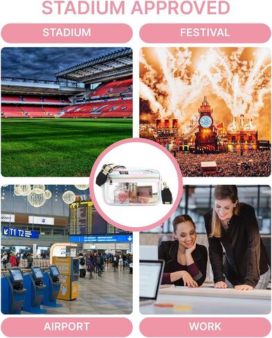 Clear Bag for Stadium Events, Small Clear Crossbody Purse, Stadium Approved in Saudi Arabia