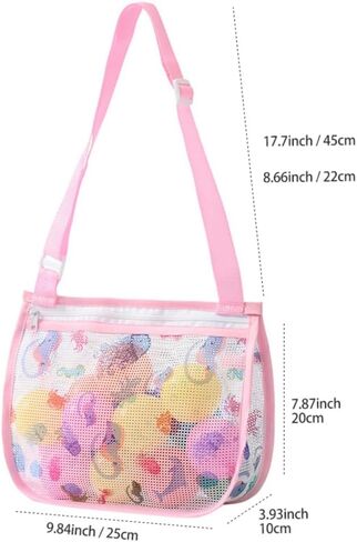 3Pack Beach Shell Bags for Kids,Beach Mesh Bag,Shell Collecting Bags,Colorful Seashell Bags with Whistles Adjustable Strap in Saudi Arabia