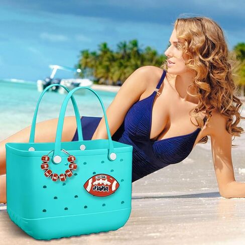 2Pcs Bogg Bag Charms Wooden Beads Baseball Beach Bag Accessories Charms Large Cute Insert Sports Charm for Tote Bag in Saudi Arabia