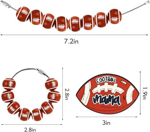 2Pcs Bogg Bag Charms Wooden Beads Baseball Beach Bag Accessories Charms Large Cute Insert Sports Charm for Tote Bag in Saudi Arabia