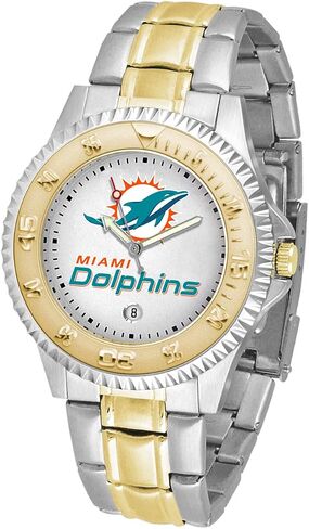 Game Time NFL Mens Two-Tone CompetitorWrist Watch, White, One Size in Saudi Arabia