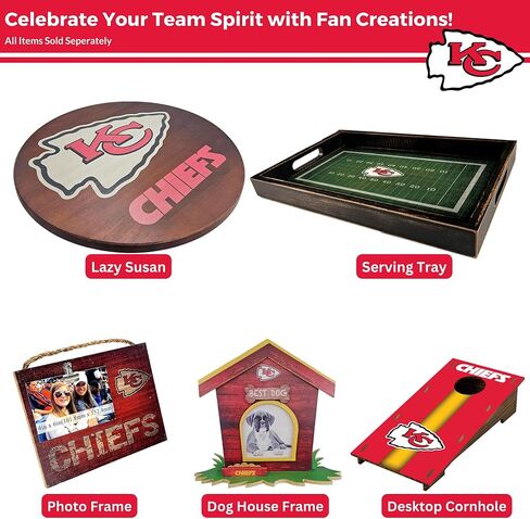 صينية خشبية لملعب كرة القدم دالاس كاوبويز NFL من Fan Creations - خادم شعار الفريق المزخرف مع مقابض للطعام والشراب - للترفيه في يوم اللعبة أو منظم الطاولة - أظهر فخر رعاة البقر الخاص بك in Saudi Arabia