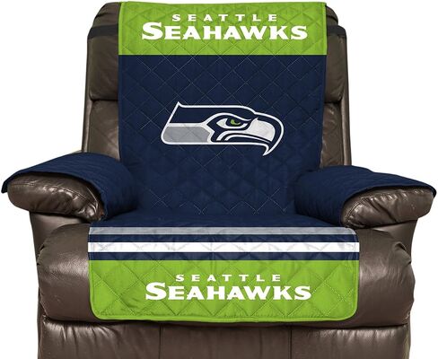 NFL Unisex NFL Recliner Reversible Furniture Protector with Elastic Straps, 80-inches by 65-inches in Saudi Arabia