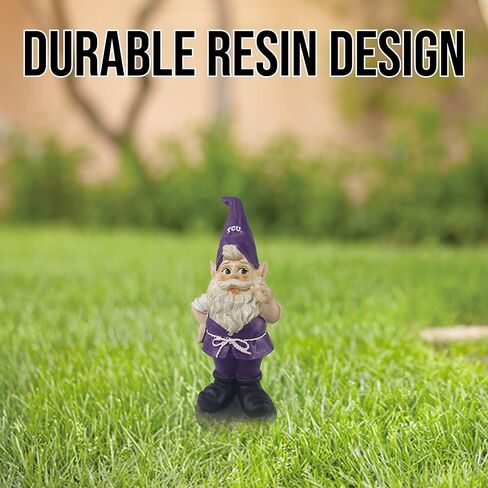 Hanna's Handiworks Texas Christian University Gnome Statue - Indoor/Outdoor Resin Figurine Decor for Desk, Garden, Porch - Ideal Gift for Graduation/Birthday/Alumni - Rep Your Team with Fan Merch in Saudi Arabia