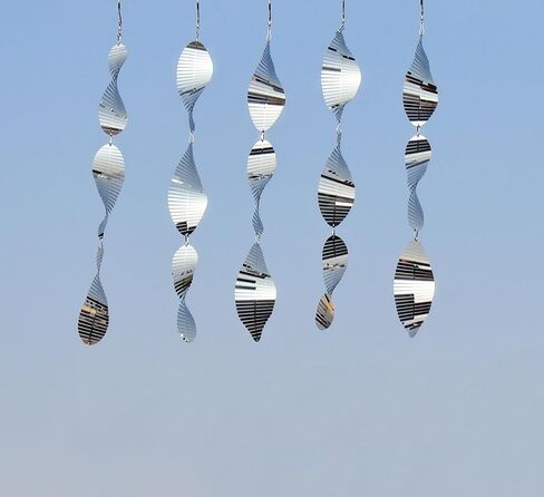 مجموعة أقراص تخويف الطيور المعدنية 15 قطعة - عاكسات الطيور على الوجهين شديدة الانعكاس، دوارات الرياح لتزيين الحديقة الخارجية، أجهزة الطيور لمنع تخويف الطيور بعيدًا عن مزرعة الفناء in Kuwait