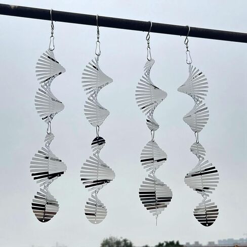 مجموعة أقراص تخويف الطيور المعدنية 15 قطعة - عاكسات الطيور على الوجهين شديدة الانعكاس، دوارات الرياح لتزيين الحديقة الخارجية، أجهزة الطيور لمنع تخويف الطيور بعيدًا عن مزرعة الفناء in Kuwait