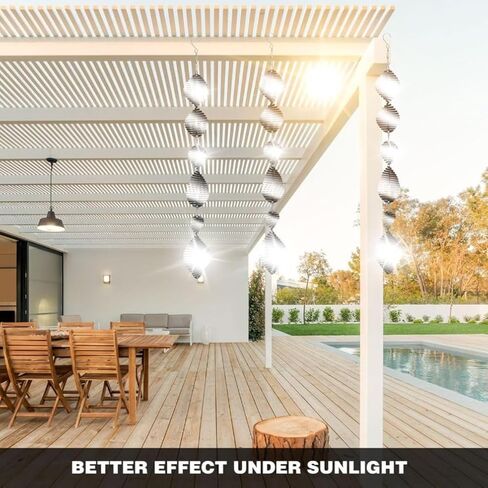 مجموعة أقراص تخويف الطيور المعدنية 15 قطعة - عاكسات الطيور على الوجهين شديدة الانعكاس، دوارات الرياح لتزيين الحديقة الخارجية، أجهزة الطيور لمنع تخويف الطيور بعيدًا عن مزرعة الفناء in Kuwait