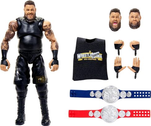 Mattel WWE Ultimate Edition Fan Takeover Action Figure, Kevin Owens Collectible Set with Interchangeable Accessories Like Extra Heads & Swappable Hands in Saudi Arabia