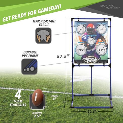 Sport Squad Target Toss Game Set - Choose Either Football Toss or Baseball Toss - Portable Indoor or Outdoor Design for Cookouts, Tailgates, or Backyard Fun - in Saudi Arabia