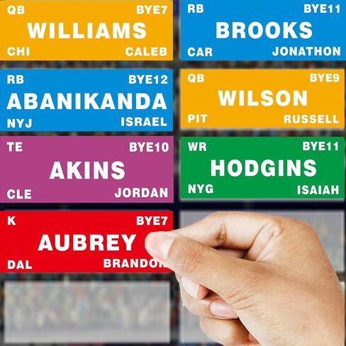 مجموعة Fantasy Football Draft Board 2023-2024 لوحة كبيرة جدًا مع 14 فريقًا 20 جولة 500+ ملصقات للاعبين 2023 أفضل مبتدئ وملصق فارغ in Kuwait