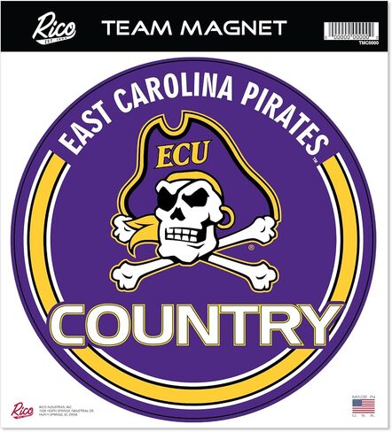 Rico Industries NCAA East Carolina Pirates 8" Round Magnet in Saudi Arabia