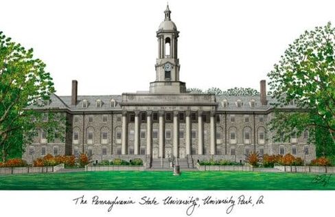 Campus Images NCAA Unisex Spirit Diploma Manhattan Black Frame with Bonus Lithograph (Value Savings $59) in Saudi Arabia