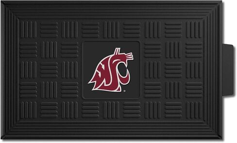 FANMATS 12781 Washington State Cougars Heavy Duty Vinyl Medallion Outdoor Door Mat - 19.5in. x 31in. in Saudi Arabia
