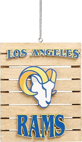 FOCO NFL Unisex-Adult NFL Team Logo Wood Pallet Holiday Christmas Tree Hanging Ornament in Saudi Arabia