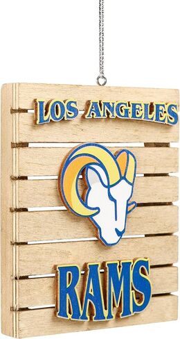 FOCO NFL Unisex-Adult NFL Team Logo Wood Pallet Holiday Christmas Tree Hanging Ornament in Saudi Arabia