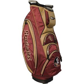 Team Golf NCAA Florida State Seminoles Victory Golf Cart Bag, 10-way Top with Integrated Dual Handle & External Putter Well, Cooler Pocket, Padded Strap, Umbrella Holder & Removable Rain Hood