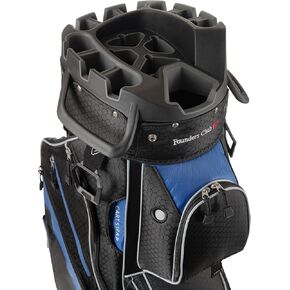Founders Club 4th Generation Club Lock Organizer Golf Cart Bag for Men with 14 Way Anti Rattle Divider Top- Free Snap On Rain Hood-Full Length Dividers