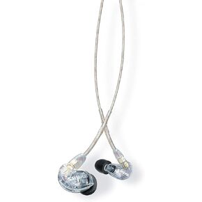Shure SE215 PRO Wired Earbuds - Professional Sound Isolating Earphones, Clear Sound & Deep Bass, Single Dynamic MicroDriver, Secure Fit In Ear Monitor, plus Carrying Case & Fit Kit - Clear (SE215-CL)