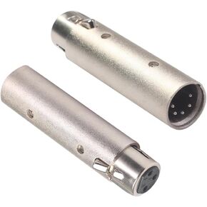 XLR Adapter Convert 3 Pin Male DMX into 5 Pin Female DMX for Lighting Interface Controller Compatible with Enttec DMX USB Pro 70304 Lighting Interface,ODE Mk3/Mk2 D-Split