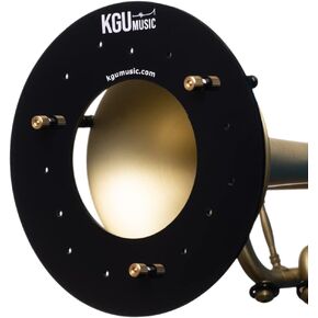 Deflector KGUBrass for trumpets, trombones, bass trombones, flugelhorns, trumpet mirror, acrylic deflector for horn (trumpet, black)