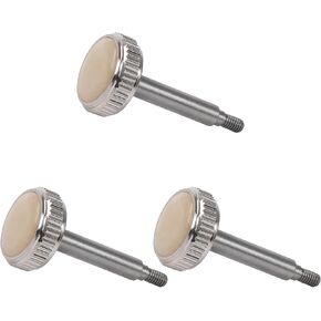 3 Pcs Length 1.78inch Bass Nickel Plated Copper Valve Finger Buttons for Euphonium Replacement Parts