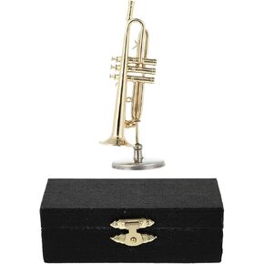 1 Set Of Mini Trumpet Statues, 3.22X0.98in Retro Saxophone Model, Wind Instrument Ornaments for Musical Instrument, Photography Props, Home Decorations, Office Ornaments