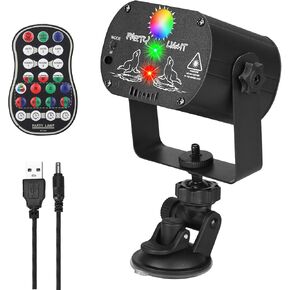 LED DJ Lights, with Remote Control, Voice-Activated Projector for Halloween, Dance Party, Indoor and Outdoor Stage Shows