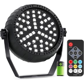 Rechargeable Strobe Lights for Parties Wireless LED Halloween Strobe Light Battery Powered, Remote Control & Sound Activated RGB 10W DJ Strobe Light for Party Room DJ Stage Dance Wedding