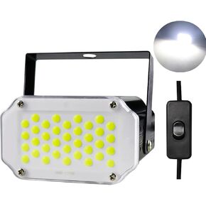 [2 Pack] AQOOL White Strobe Lights, Super Bright Mini 36 LED Strobe Light for Parties, Sound Activated & Speed Control DJ Strobe Lighting for Dance Christmas Decoration Club DJ Stage
