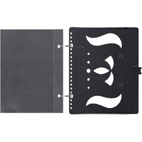 Starfavor Flip Folder for Marching Band Music Flip Folio Folder with 10 Windows and 2 Holes 7.2 x 6.4 Inches Black for Gigs Perfomance Music Exercises Lessons