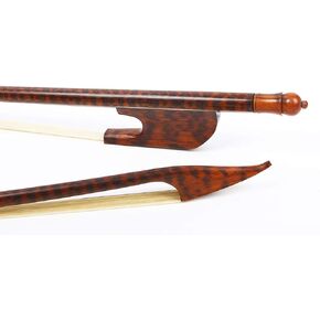 Cello Bow 4/4 Baroque Style Snakewood stick Natural white Horsehair Well Balanced Quick Response
