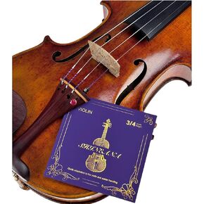 Violin Strings 4/4 Full Set, 4/4 Violin Strings Replacement,Long-Lasting Durability & Rich Tone - Handcrafted with Premium Materials- For All Levels (1/2 Scale)