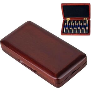 Wooden Oboe Reed Case Maroon Oboe Reed Box Holder for 12pcs Reeds Protector Against Moisture Oboe Reeds Storage​ Box