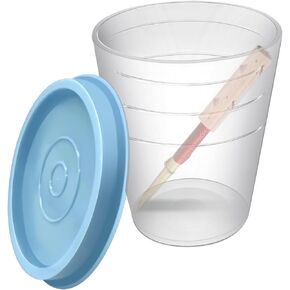 Oboe & Bassoon Reed Soaker Cup with Blue Lid – Durable Instrument Accessory, Leak-Free Design, Fits in Case, Ideal for Music Students, Great for Travel and Daily Use