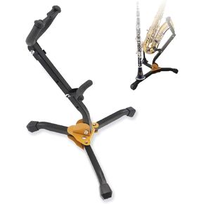 Saxophone Stand Sax Holder- Adjustable Height, Secure Grip, Foldable Design, Portable Alto Saxophone Stand Baritone Saxophone Holder
