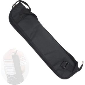 CashBeat Universal Drum Stick Bag, Black Drumstick Case Holder for All Drumsticks and Percussion Mallets, Essential Drum Set Accessory with Hanging Loop, Easy Access and Secure Storage