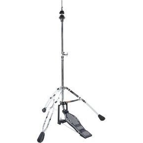 Hi-Hat Stand, Double Braced, 3-Leg, Height Adjustable, Medium to Heavy Duty Construction for Hi Hat Cymbals, With Professional Long Footboard Pedal, Polished Chrome