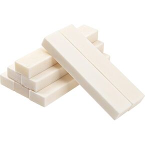 8Pcs Yootones Guitar Nuts Blank Guitar Bone 52x6x10mm Compatible with Electric, Acoustic, Classical, Cigar Guitar, Mandolin, Banjo, Ukulele Part Replacement (White)