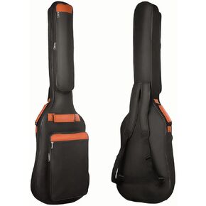 Bass Guitar Bag Gig Bag 6mm Padding Padded Backpack Neck Strap and Pockets Soft Electric Bass Guitar Case