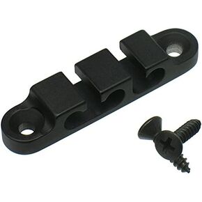Hipshot 405200B 3-String Retainer/String Guide for Bass - BLACK with Screws