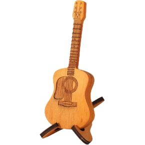 Guitar Pick Box, Wooden Acoustic Guitar Pick Case Custom Guitar Pick Holder with 3 Guitar Picks and Stand Guitar Pick Rack Guitar Pick Storage Container for Guitar Electric Bass Ukulele Lovers